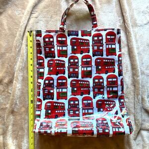 Harrods London Buses PVC Lg Shopping Bag Tote Shopper Waterproof